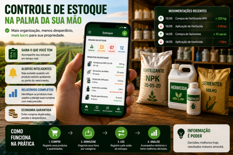 Aplicativos para Controle de Estoque de Insumos Agrícolas
